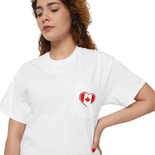 Canada Pocket Tee - Unisex Heavy Cotton Pocket Tee – Classic Style, Everyday Comfort