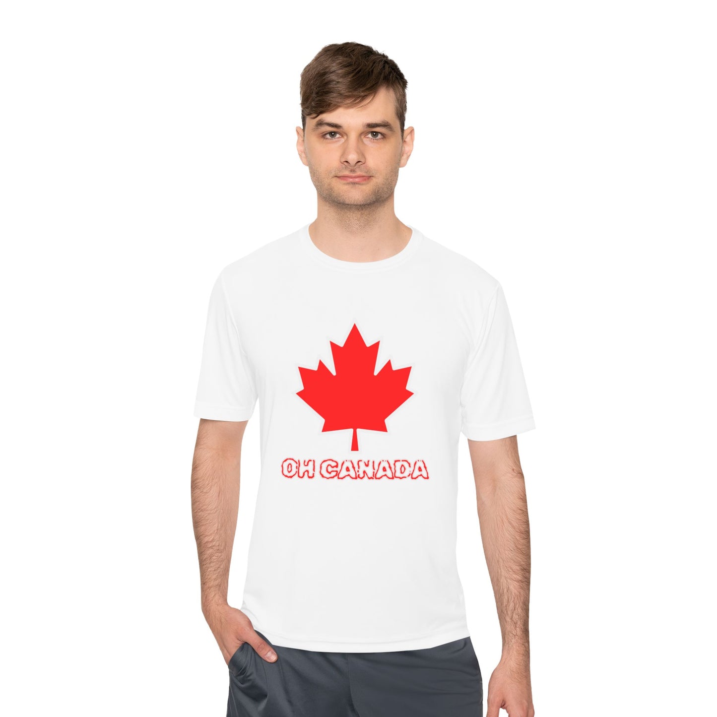 Oh Canada Unisex Tee - Moisture Wicking T-Shirt perfect for celebrating Canada Day!