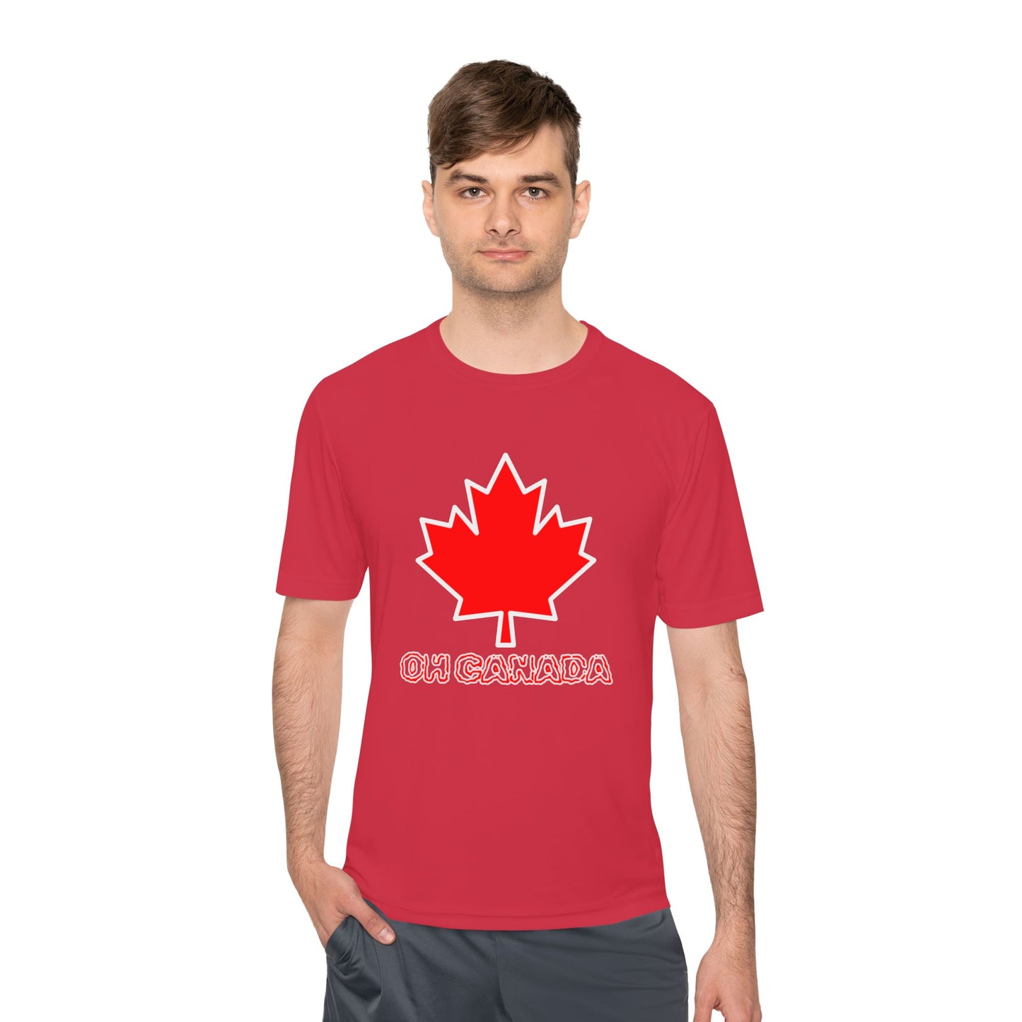 Oh Canada Unisex Tee - Moisture Wicking T-Shirt perfect for celebrating Canada Day!