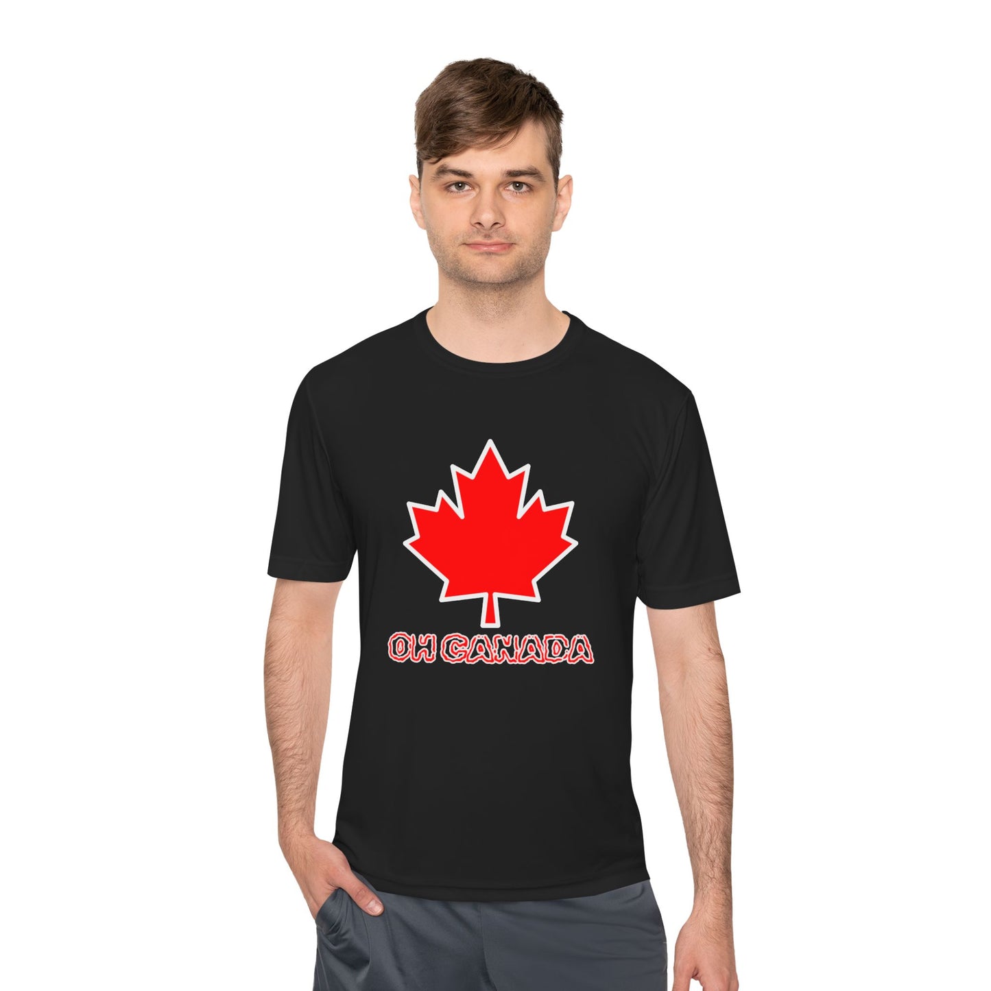 Oh Canada Unisex Tee - Moisture Wicking T-Shirt perfect for celebrating Canada Day!