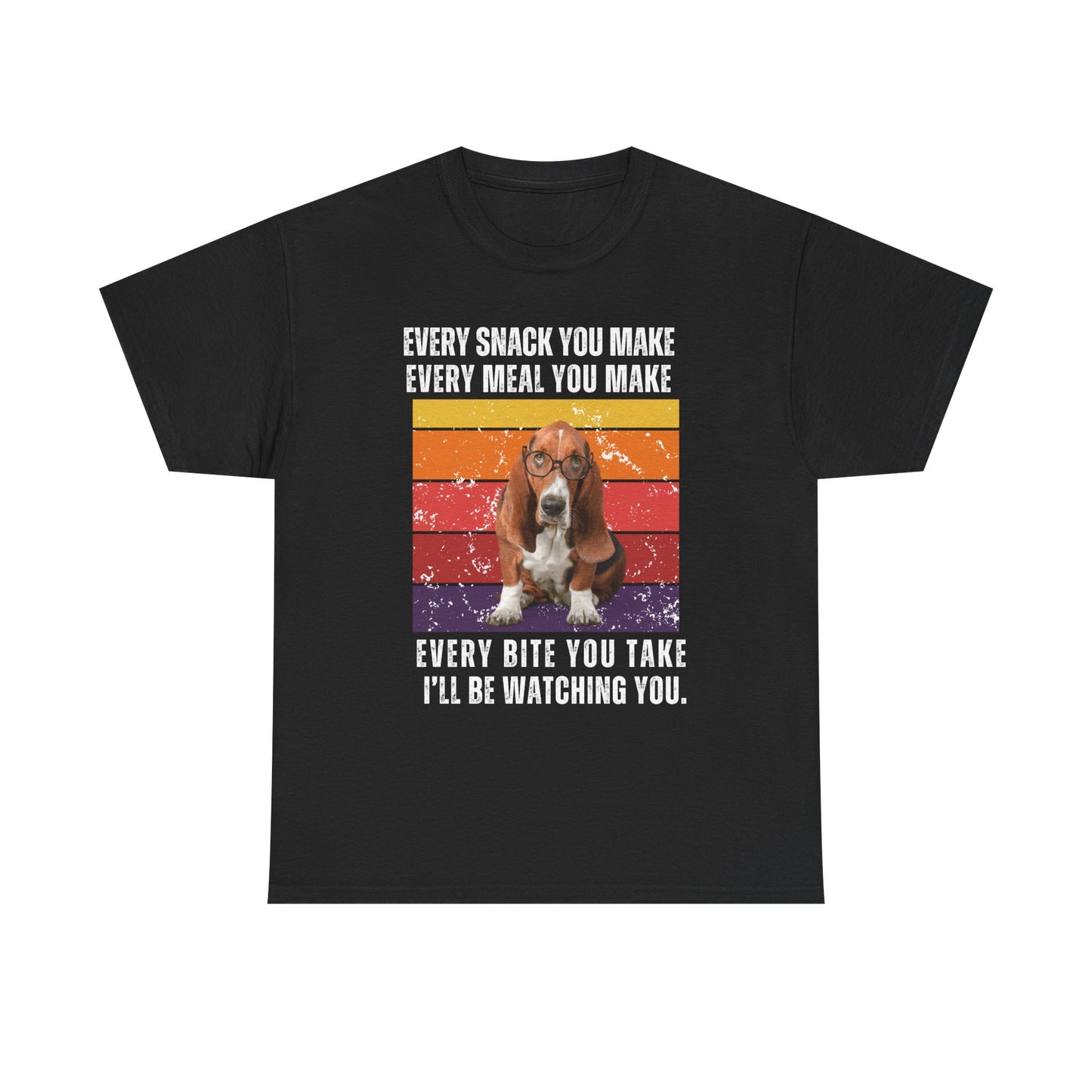 Hungry Eyes: Funny Animal Watching Food Unisex Tee