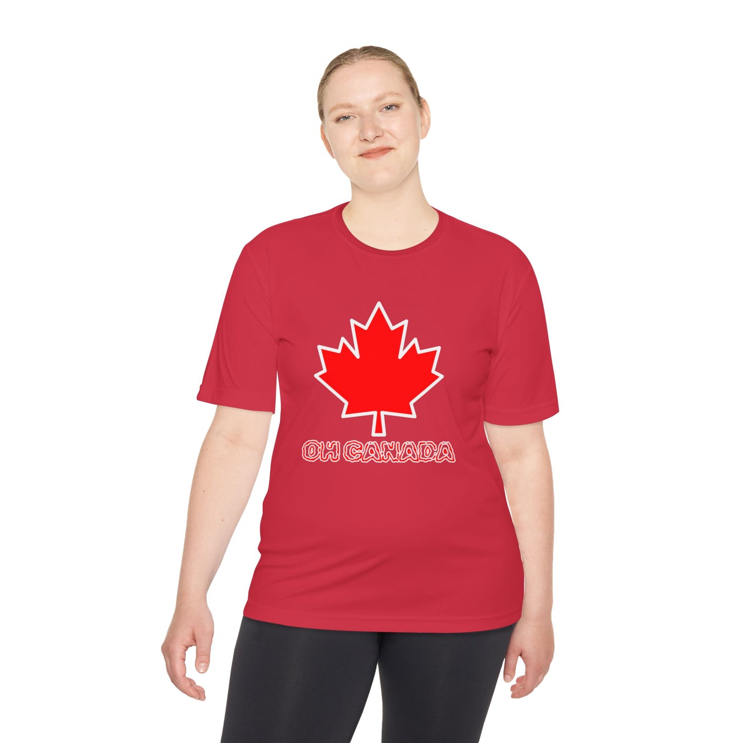 Oh Canada Unisex Tee - Moisture Wicking T-Shirt perfect for celebrating Canada Day!