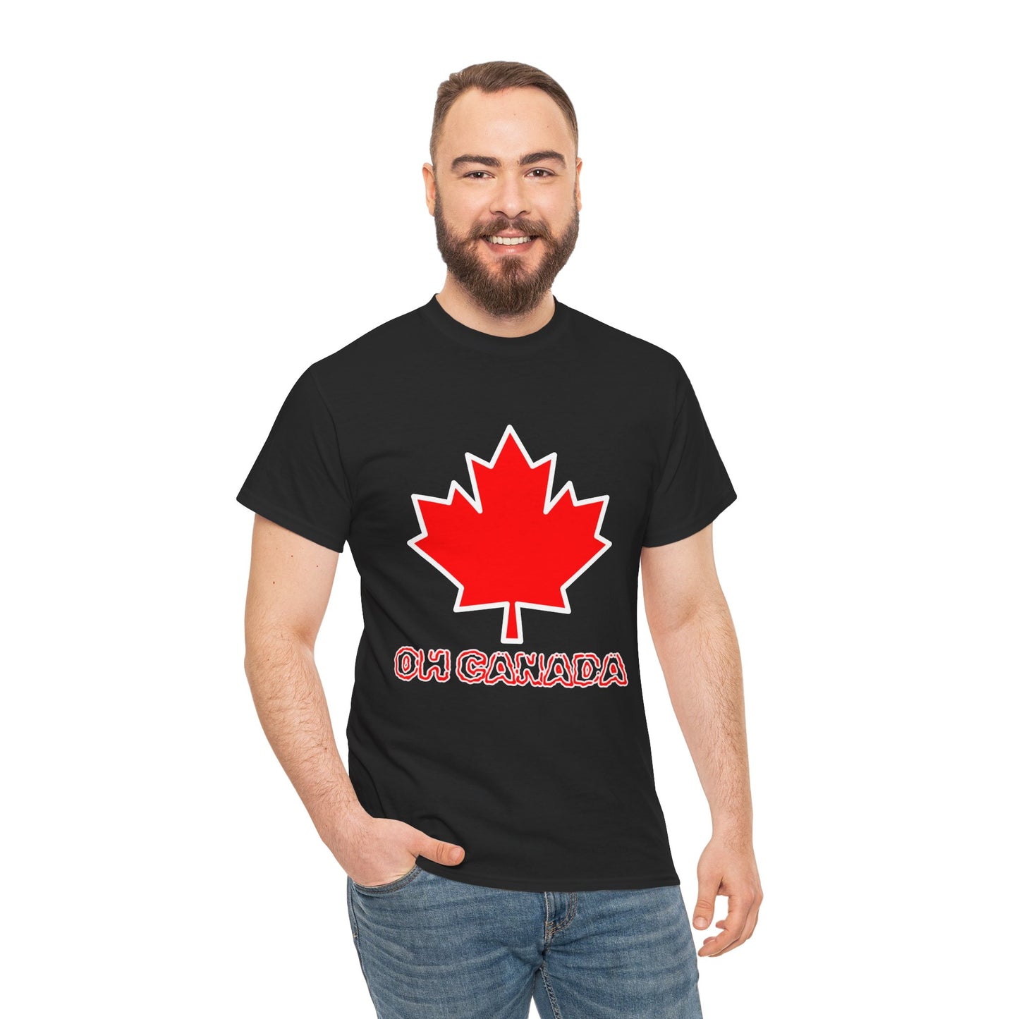 Proudly Canadian: Unisex Heavy Cotton Maple Leaf Tee