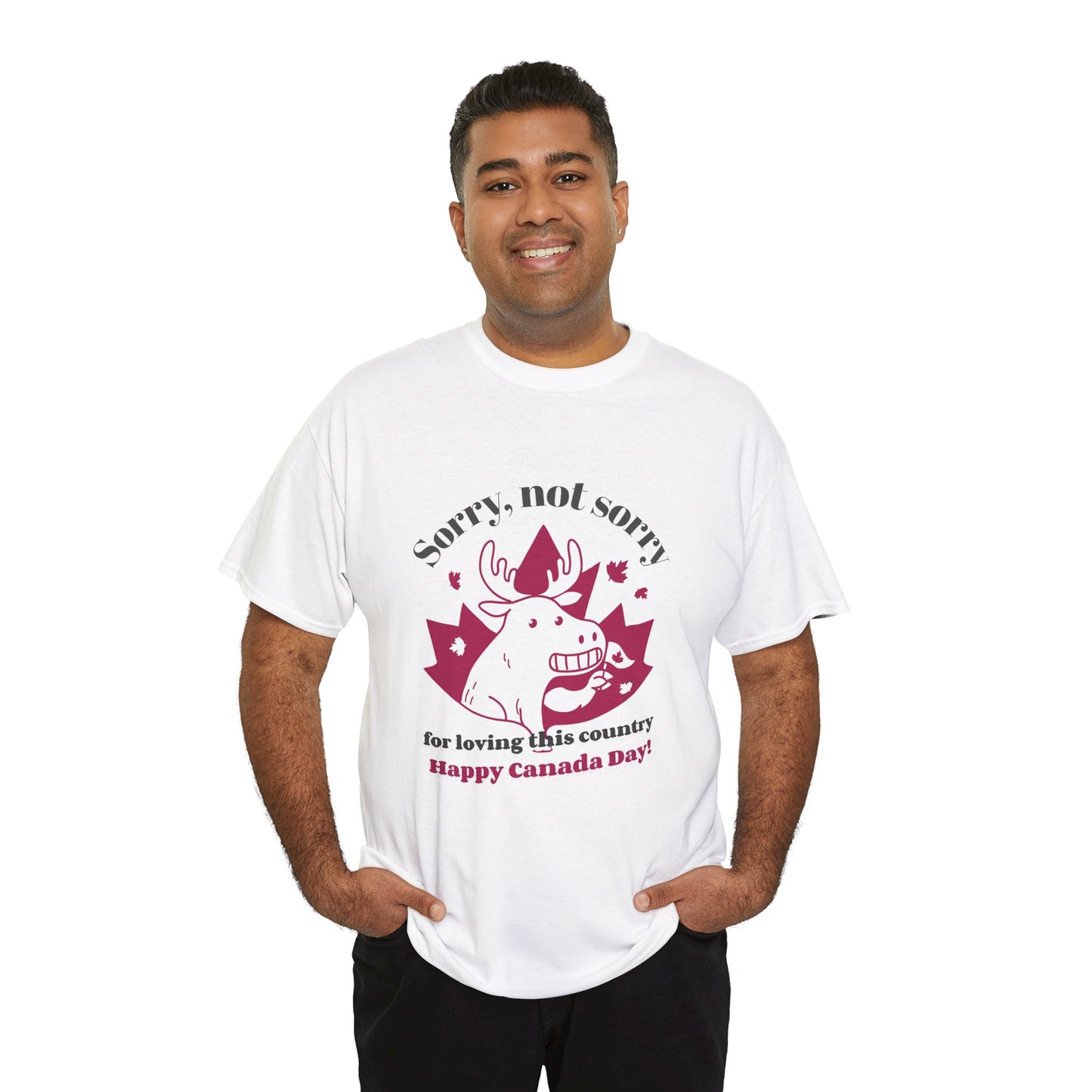 Canada Day - Maple Leaf Unisex Heavy Cotton Tee